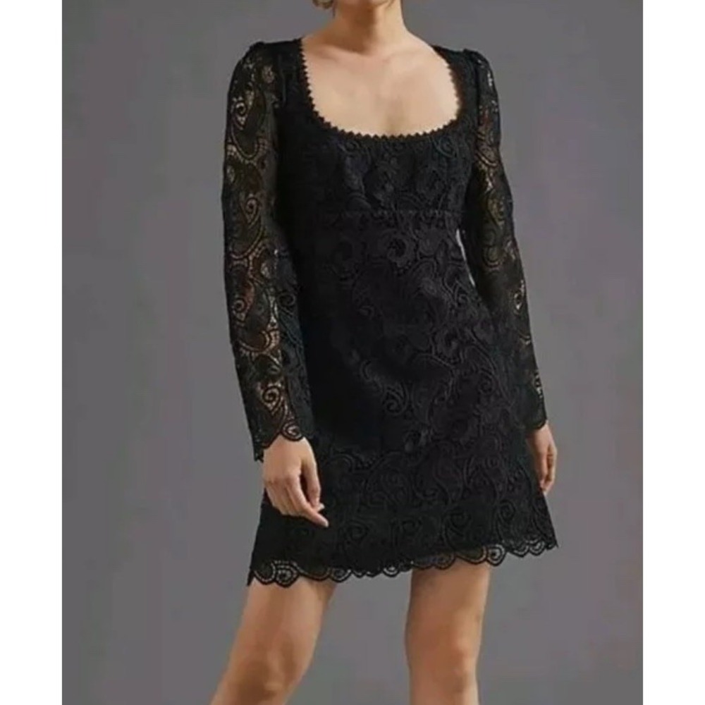 EUC Anthropologie Maeve Embroidered‎ Lace Mini Dress Size US 12 Women's $180